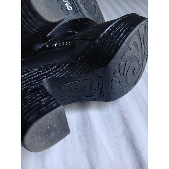 Born Boots Womens 9 Leather Platform Famke Ankle Bootie Classic Grunge Goth - Picture 14 of 16